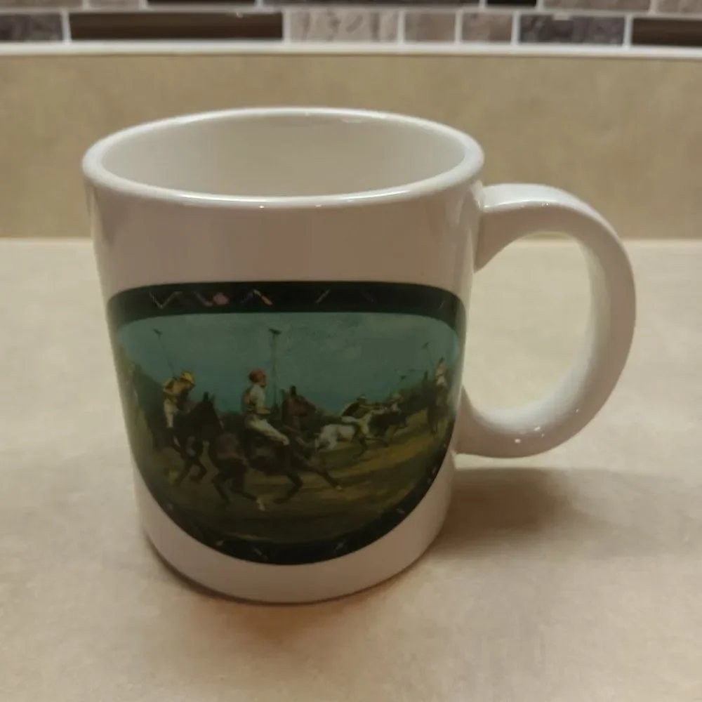 Ralph Lauren Polo Player Thorough bread Horse Coffee Mug - Picture 1 of 4